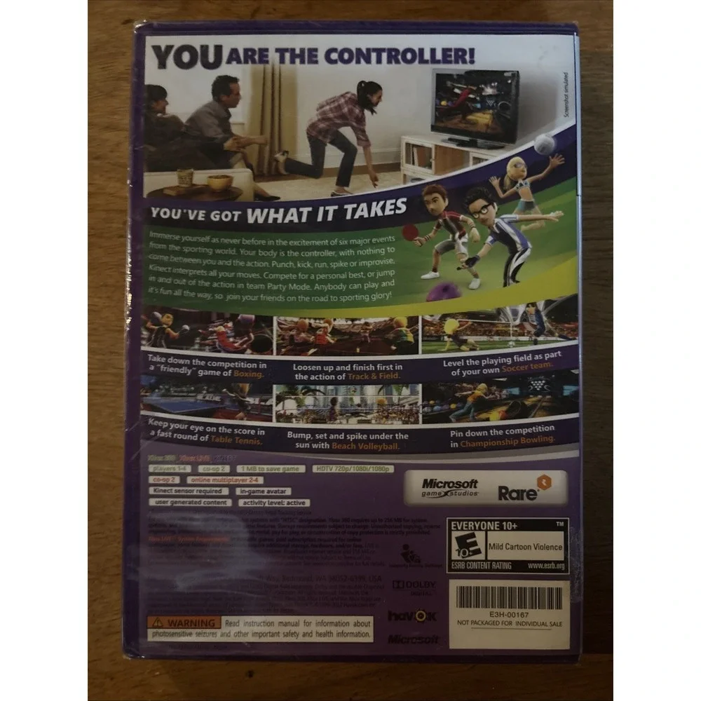 Kinect Sports - 2010 Sports Compilation Game - Microsoft Xbox 360 NEW SEALED
